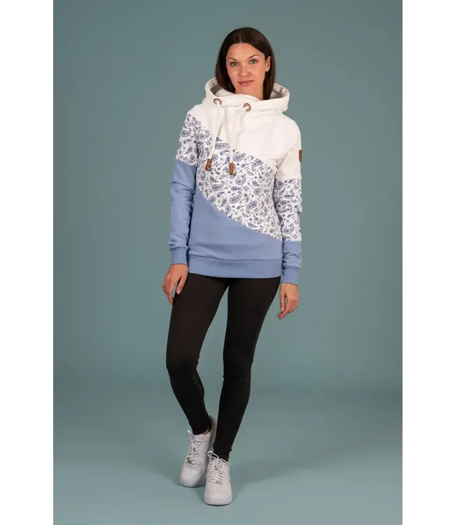 Wanakome Women's Selene Blue Printed Hoodie