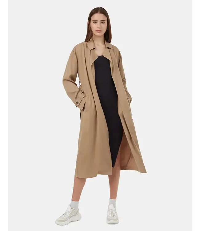 Tentree Tencel Relaxed Belted Midi-Length Trench Coat