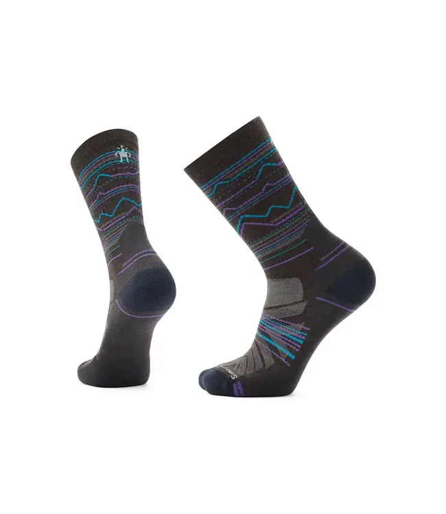Smartwool Hike Light Cushion Mountain Range Pattern Crew Sock