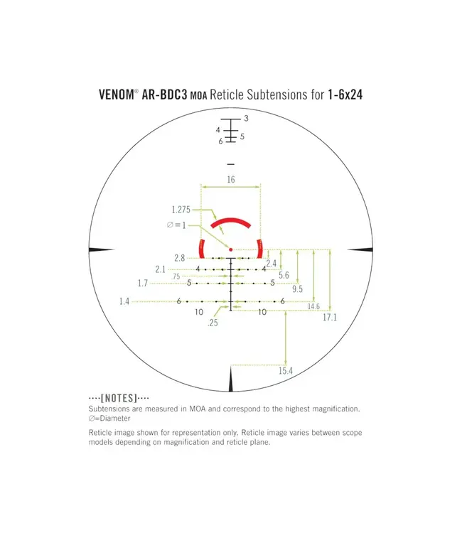Vortex Venom 1-6x24 SFP Riflescope AR-BDC3 Scope