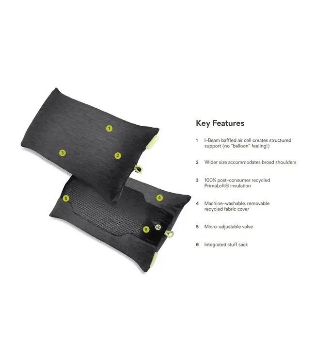 Nemo Equipment Fillo Elite Wide Ultralight Backpacking Pillow