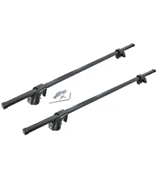 MALONE Malone SteelTop Roof Rack - Square Crossbars - Raised, Factory Side Rails - Steel, 58"