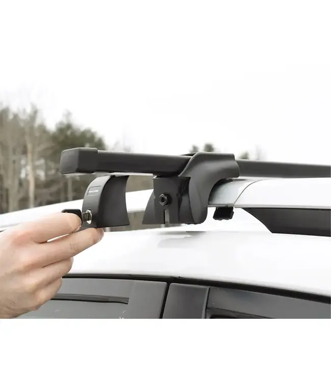 Malone SteelTop Roof Rack - Square Crossbars - Raised, Factory Side Rails - Steel, 58"