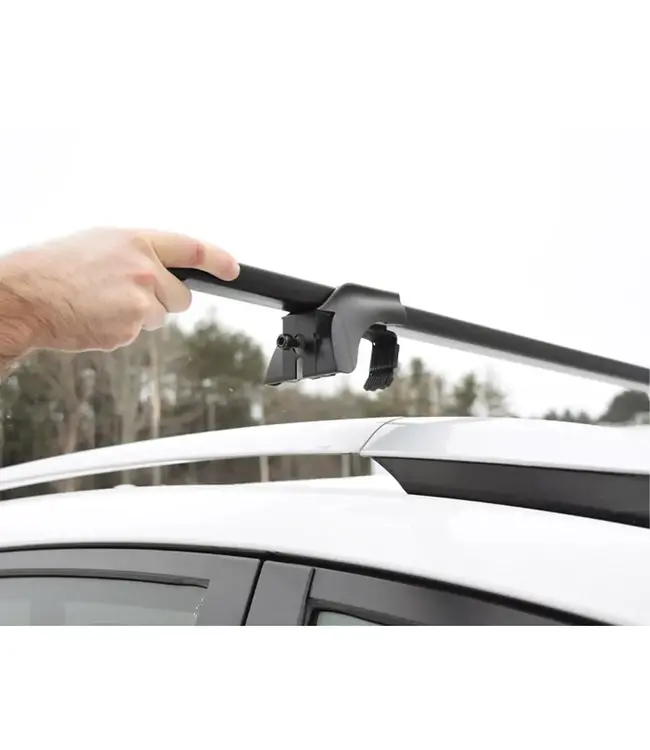 Malone SteelTop Roof Rack - Square Crossbars - Raised, Factory Side Rails - Steel, 58"