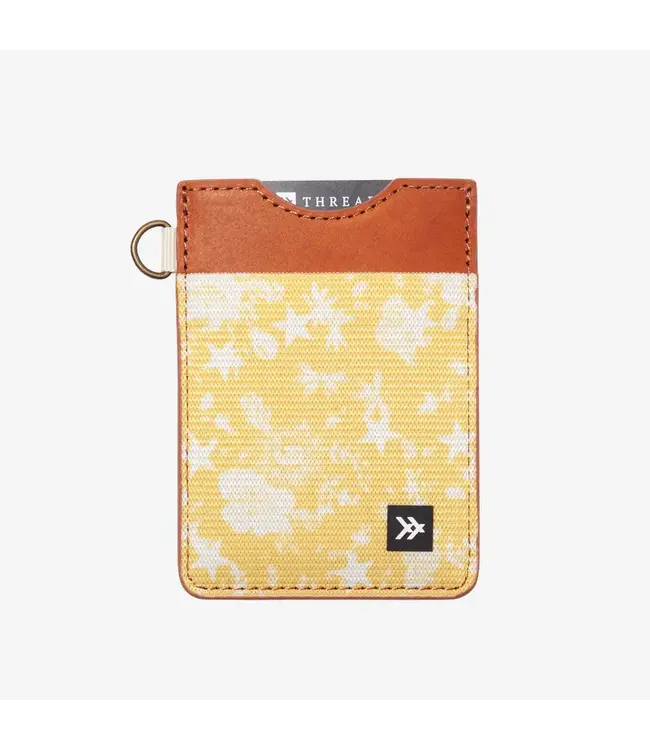 Thread Vertical Leather Wallet