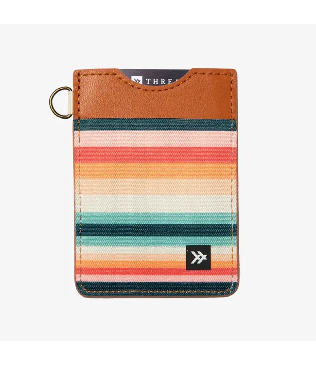 Thread Vertical Leather Wallet