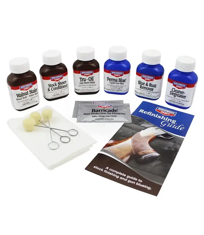 Birchwood Deluxe Perma Blue Liquid Gun Blue & Tru-Oil Gun Stock Finish Kit