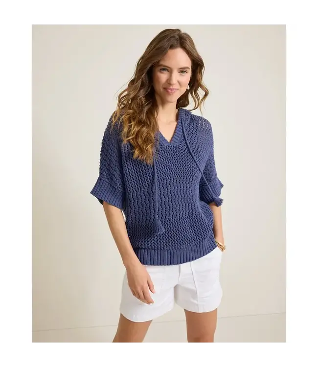 Tommy Bahama Zoe Cotton Open Stitch Baja Hoodie