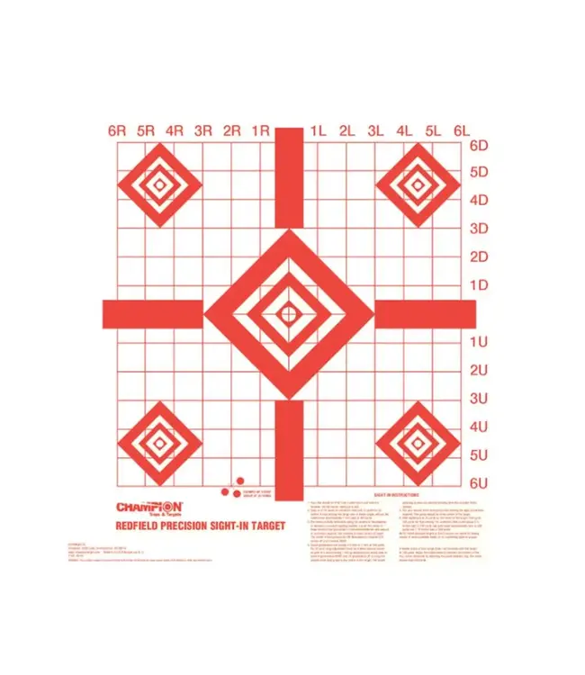 Champion 100 Pack Redfield Sight-In Targets