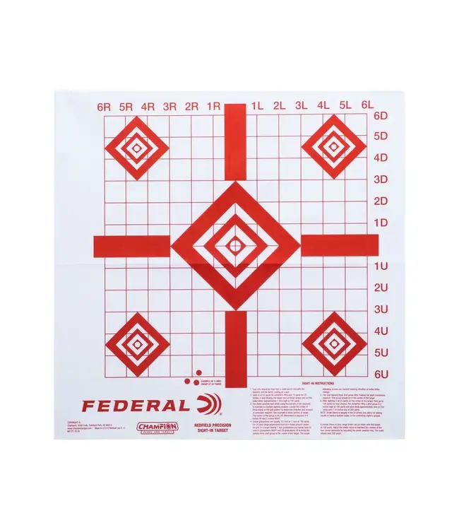 Champion 100 Pack Redfield Sight-In Targets