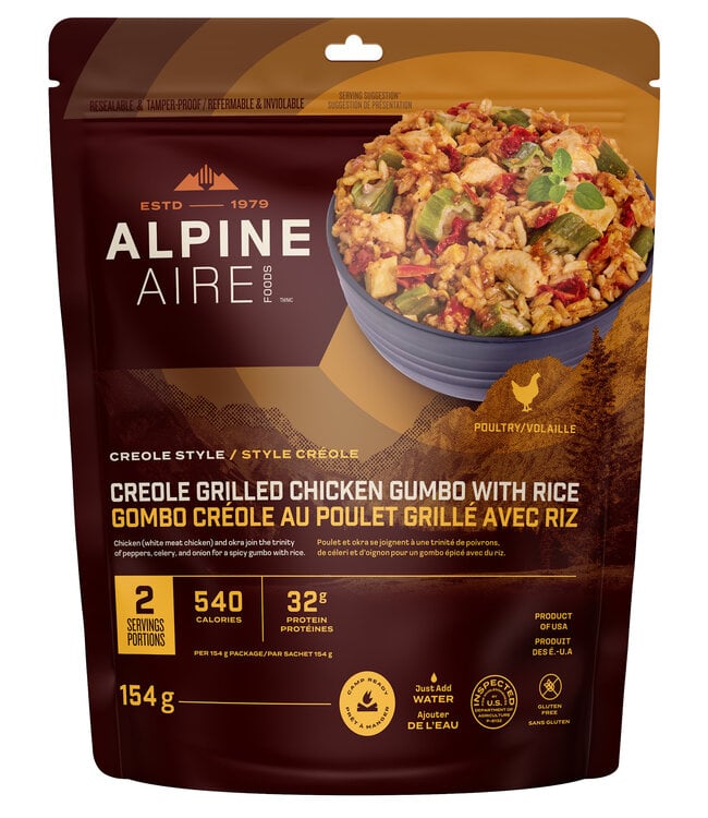 Alpine Aire Creole Style Grilled Chicken Gumbo with Rice