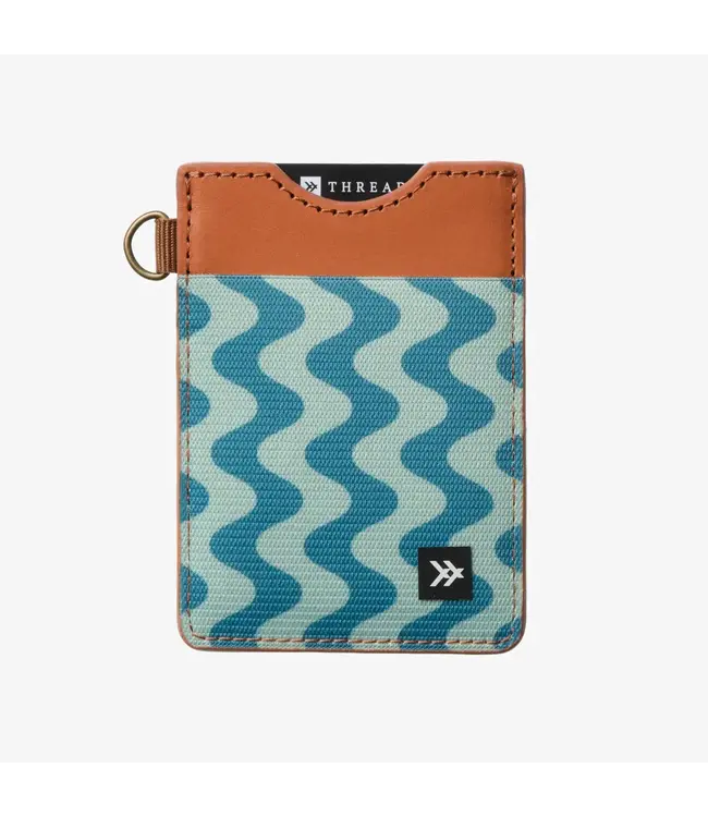Thread Vertical Leather Wallet