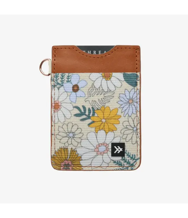 Thread Vertical Leather Wallet
