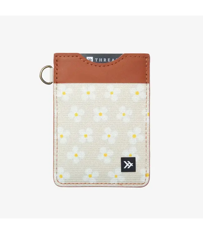 Thread Vertical Leather Wallet