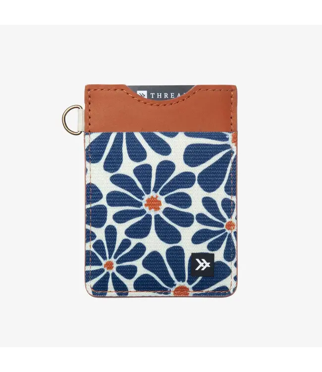 Thread Vertical Leather Wallet