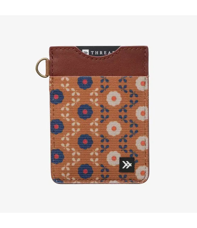 Thread Vertical Leather Wallet