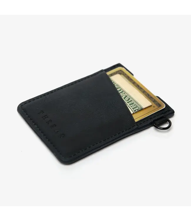 Thread Vertical Leather Wallet