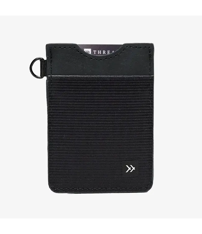 Thread Vertical Leather Wallet