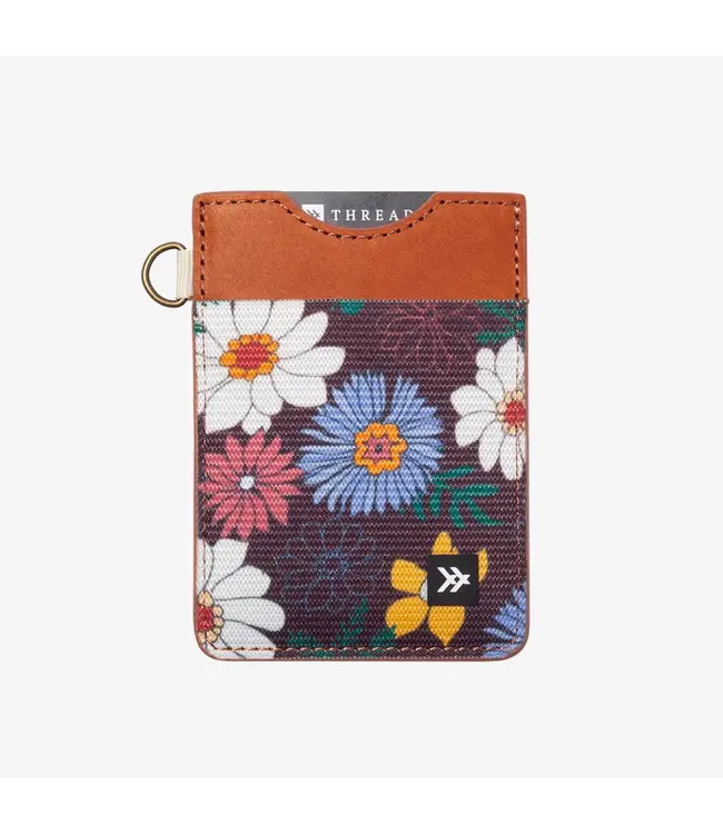 Thread Vertical Leather Wallet