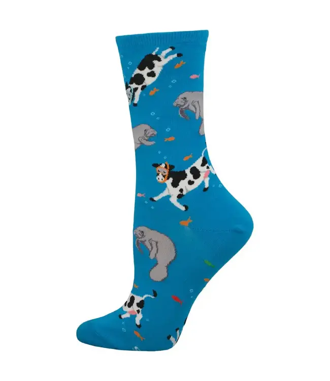 Sock Smith Sea Cows Cotton Crew Socks