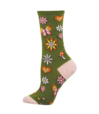 SOCK SMITH Socksmith Hazy Daisey Cotton Crew Socks