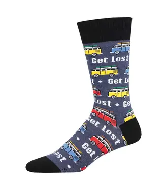 SOCK SMITH Socksmith Get Lost Cotton Crew Socks