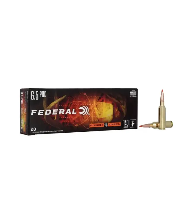 Federal Fusion Tipped Rifle Ammunition - 6.5 PRC, 140 Grain, Fusion Tipped, 2975 fps