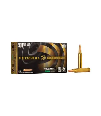FEDERAL AMMO Federal Gold Medal Sierra MatchKing Ammunition - 300 Win Mag, 190 Grain, 2900 fps