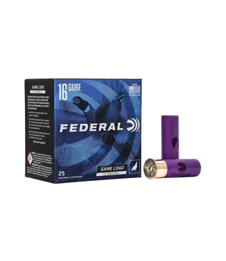 FEDERAL AMMO Federal Game Load Upland Hi-Brass Ammunition - 16 Gauge, 4 Shot, 2-3/4 in, 1 1/8 oz, 1295 fps