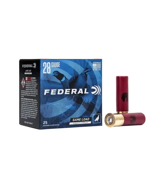 Federal Game Load Upland Heavy Field Ammunition - 28 Gauge, 5 Shot, 2-3/4 in, 1 oz, 1220 fps