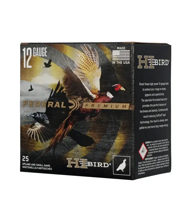 Federal HI-BIRD Ammunition - 12 Gauge, 5 Shot, 2-3/4 in, 1 1/4 oz, 1330 fps