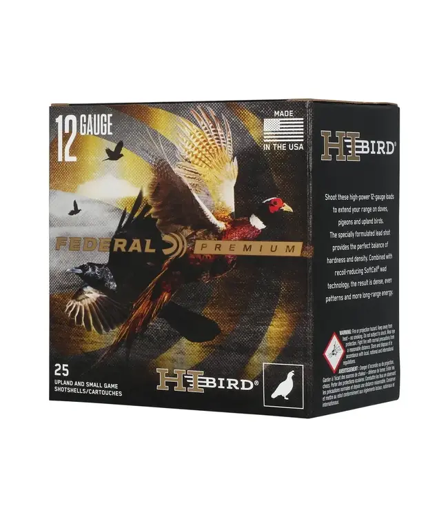 Federal HI-BIRD Ammunition - 12 Gauge, 6 Shot, 2-3/4 in, 1 1/4 oz, 1330 fps