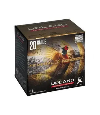 FEDERAL AMMO Federal Upland Magnum Ammunition - 20 Gauge, 5 Shot, 3 in, 1 1/4 oz, 1300 fps