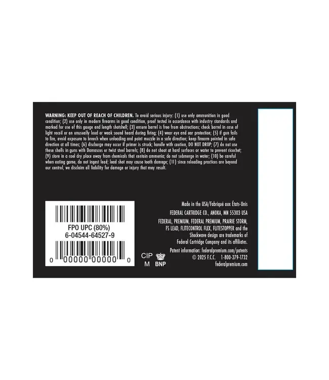 Federal Prairie Storm FS Lead Ammunition - 12 Gauge, 5 Shot, 2-3/4 in, 1 1/8 oz, 1425 fps