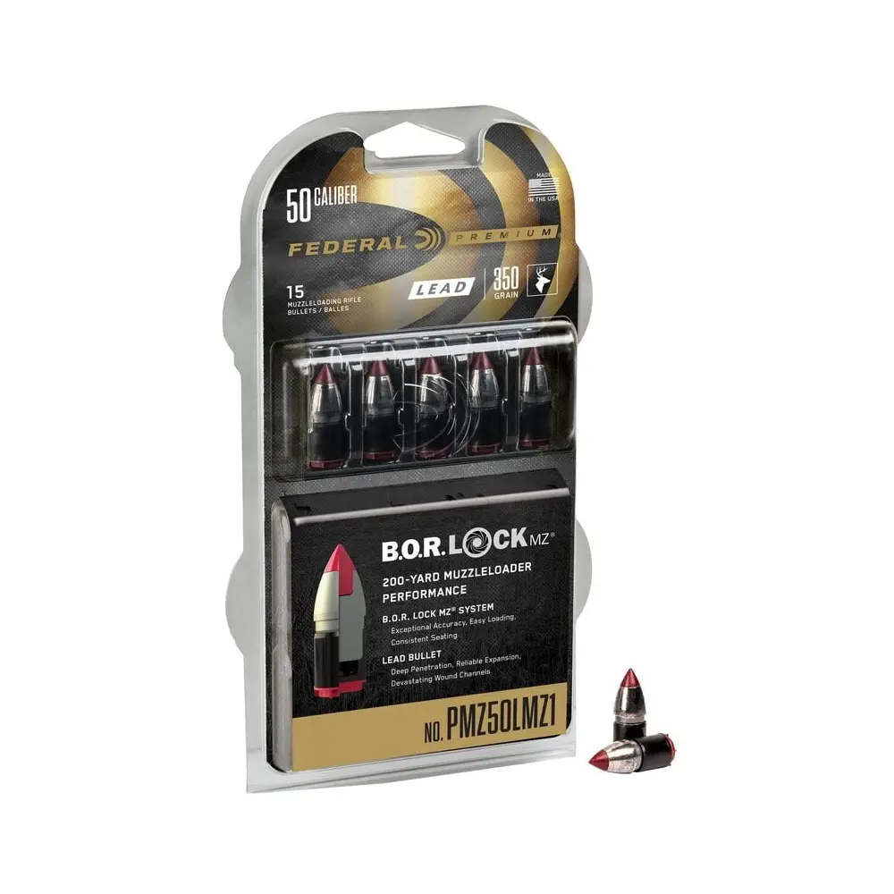 Federal Lead Tipped Muzzleloader Bullet - .50, 350 Grain - Ramakko's ...