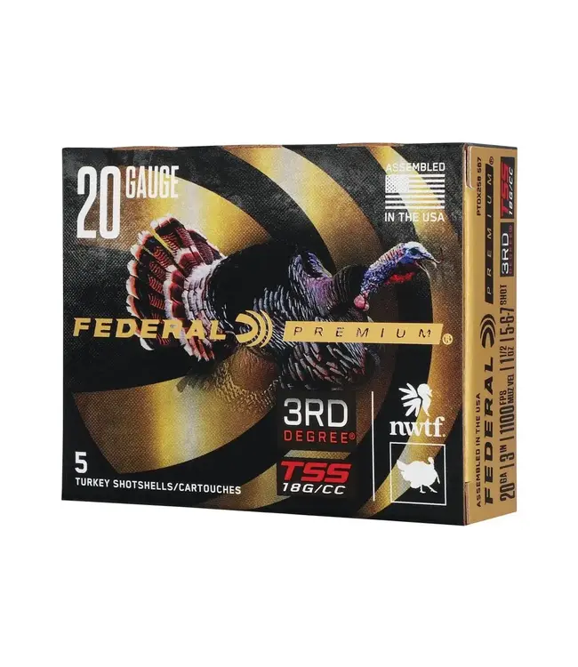 Federal 3rd Degree with Heavyweight TSS Ammunition - 20 Gauge, 5, 6 and 7 Shot, 3 in, 1 1/2 oz, 1100 fps