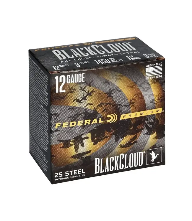 Federal Black Cloud FS Steel Ammunition - 12 Gauge, 3 Shot, 3 in, 1 1/4 oz, 1450 fps
