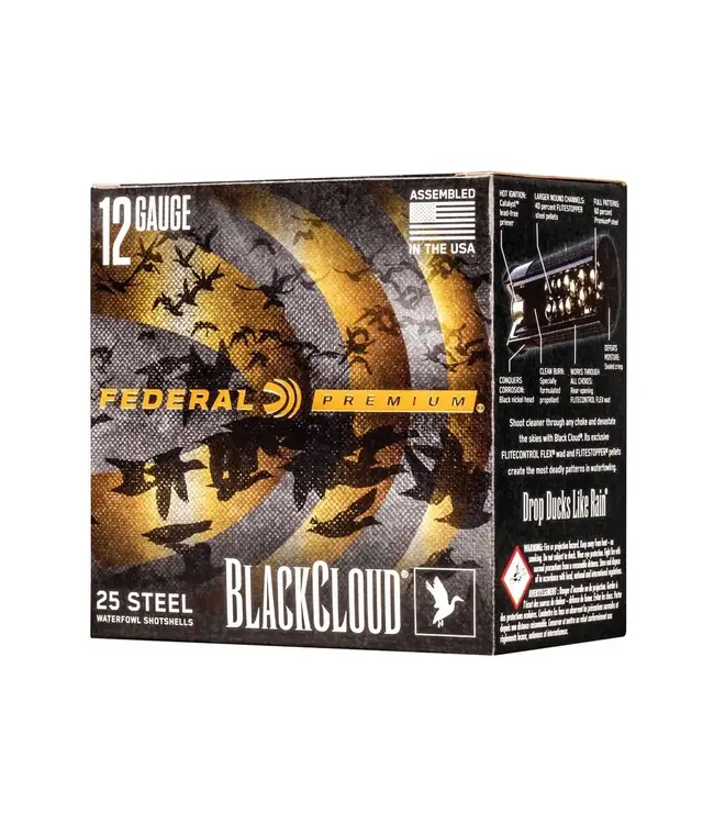 Federal Black Cloud FS Steel Ammunition - 12 Gauge, 3 Shot, 3 in, 1 1/4 oz, 1450 fps