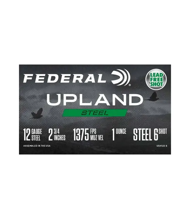 Federal Upland Steel Ammunition - 12 Gauge, 6 Shot, 2-3/4 in, 1 oz, 1375 fps