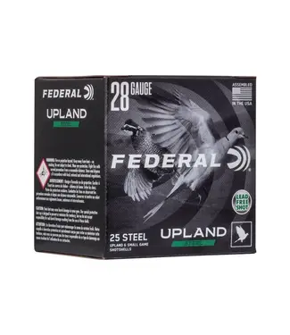 FEDERAL AMMO Federal Upland Steel Ammunition - 28 Gauge, 6 Shot, 2-3/4 in, 5/8 oz, 1350 fps