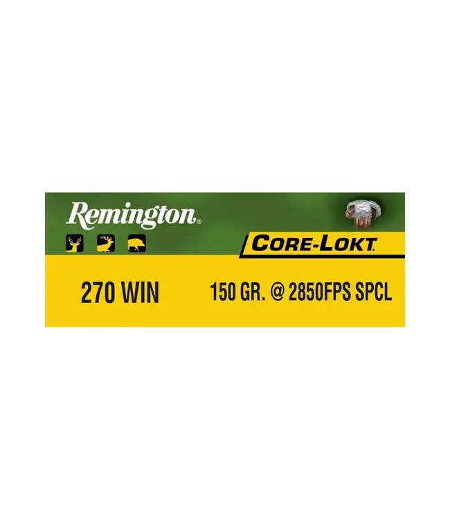 Remington Pointed Soft Point Core Lokt - 270 Win, 150 Grain, 2850 fps