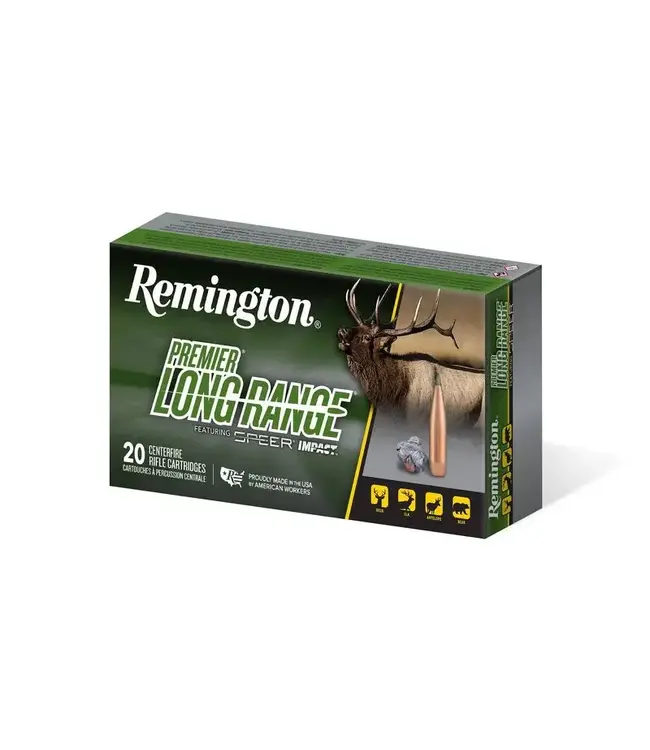 Remington Premier Long Range Ammunition - 7MM PRC, 175 Grain, Speer Impact, 3000 fps