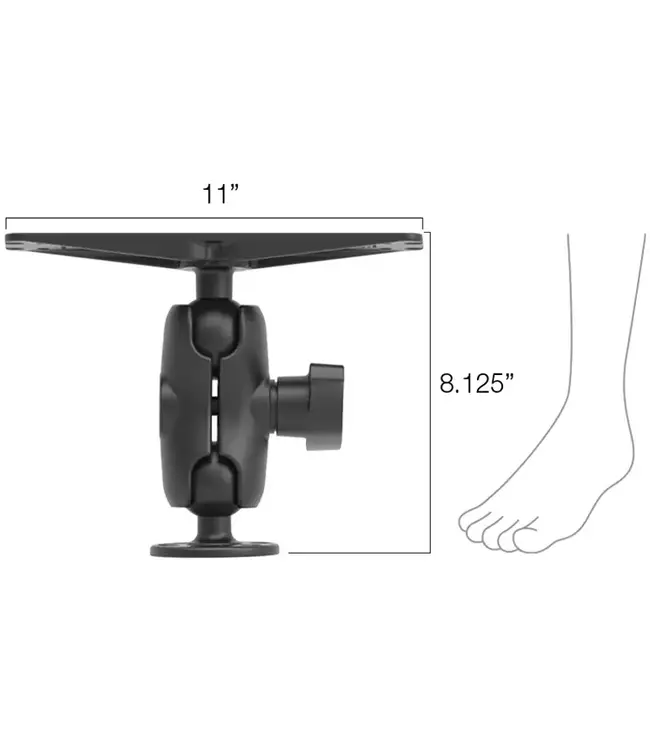 Ram Mounts RAM Large Marine Electronics Mount - D Size Short