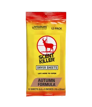 WILDLIFE RESEARCH CENTE Wildlife Research Center Scent Killer Autumn Formula Dryer Sheets