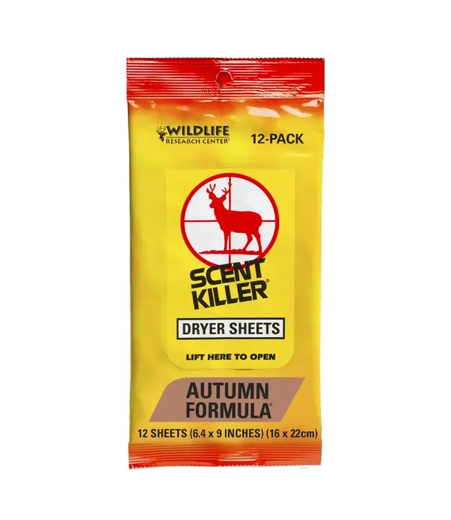 Wildlife Research Center Scent Killer Autumn Formula Dryer Sheets