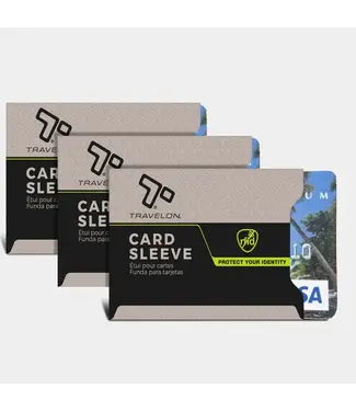 TRAVELON Travelon Set of 3 RFID Blocking Sleeves TRAVELON Travelon Set of 3 RFID Blocking Sleeves