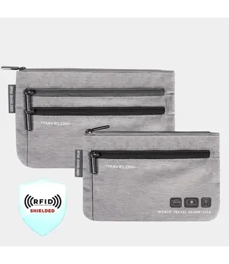 TRAVELON Travelon World Travel Essentials Set of 2 Currency & Passport Organizers TRAVELON Travelon World Travel Essentials Set of 2 Currency & Passport Organizers