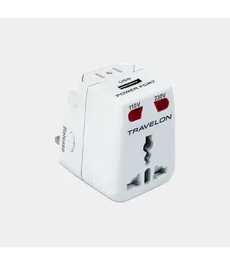 TRAVELON Travelon Worldwide Adapter and USB Charger
