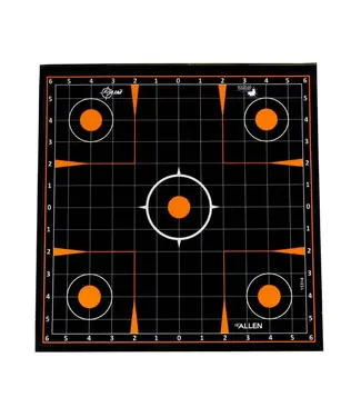 THE ALLEN COMPANY Allen Company EZ Aim Adhesive Splash Reactive Paper Shooting Targets, Sight-In Grid, 12"W x 12"H, 5-Pack