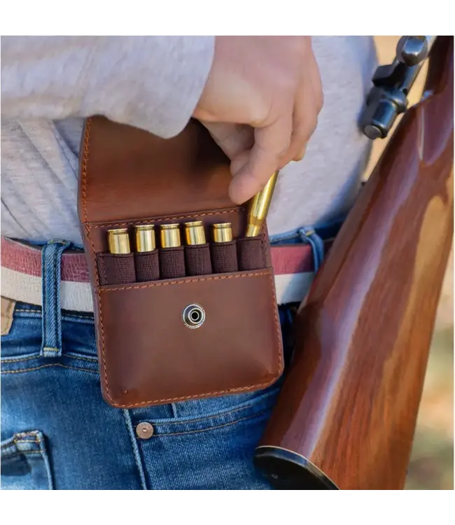 Allen Company Del Norte Leather Belt Loop Cartridge Holder, Brown